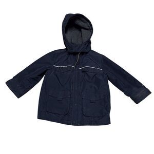 Gap Toddler 4 Navy Blue Yellow Winter Ski Zip Up Hoodie Heavy Coat